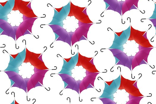 Seamless background of Multicolored umbrellas a symbol of summer, fashion and decoration.