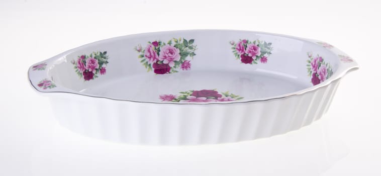 plates on the white background