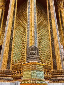 Wat Phra Kaew (Temple of the Emerald Buddha), Bangkok Thailand.