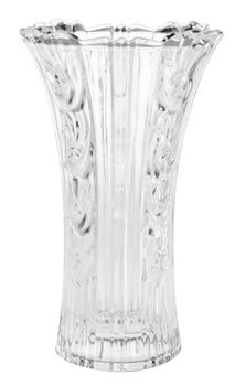 Glass vase on a background.