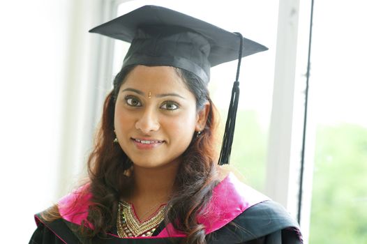 Young Asian Indian female student indoor portrait