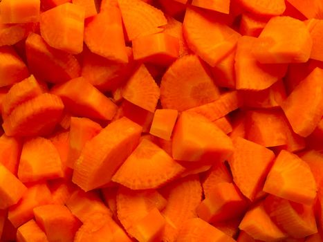 close up of chopped carrots food background