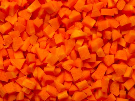 close up of chopped carrots food background