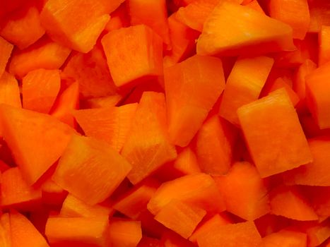 close up of chopped carrots food background