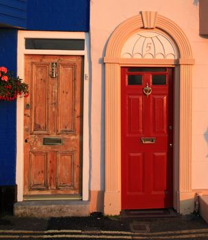 traditional terraced house doors