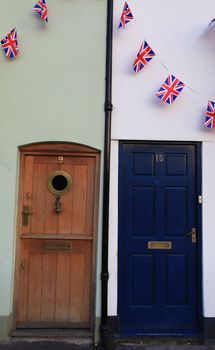 traditional terraced house doors