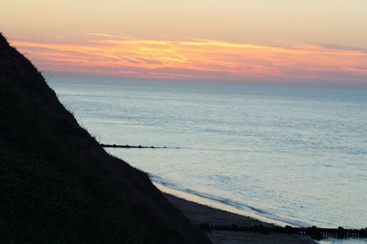 sunset over beach