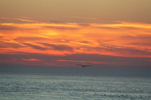 sun set over the beach