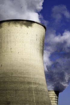 two cooling towers of thermal power plant