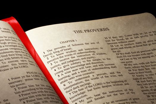 Chapter 1 of the Book of Proverbs in the Old Testament of the Holy Bible