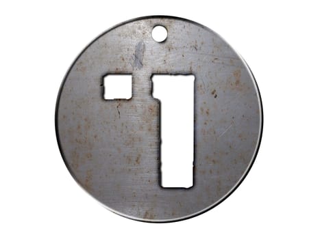 3d metal disc seven number