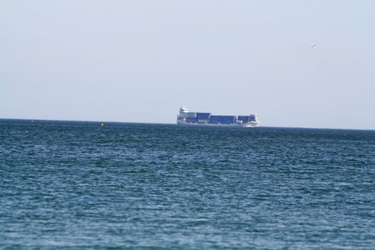 a large container ship