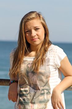 stunning teenage girl on the beach