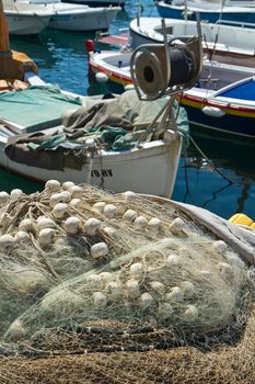 Fishing nets on the port