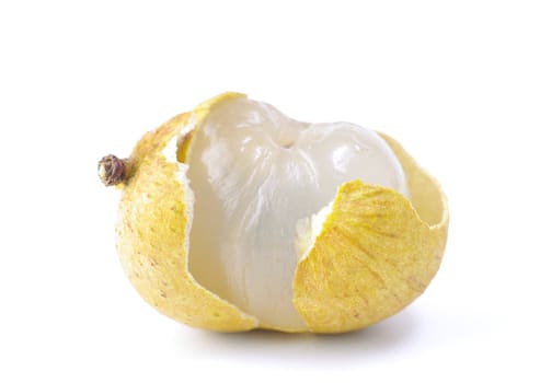 Fresh longan on the white background 