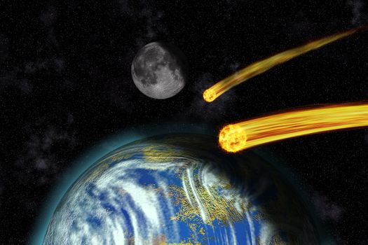 Flaming Asteroids on Earth, Apocalypse