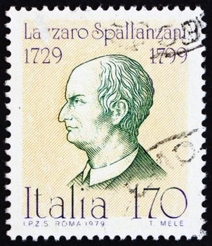 ITALY - CIRCA 1979: a stamp printed in the Italy shows Lazzaro Spallanzani, Physiologist, Famous Italian, circa 1979