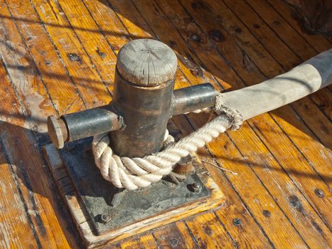 Ship rope from an old wooden sail boat