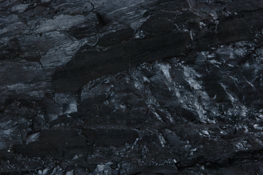 detailed texture of the coal