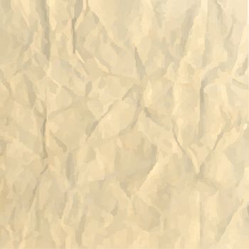 Sheet Crushed Paper, Abstract Background, Vector Illustration
