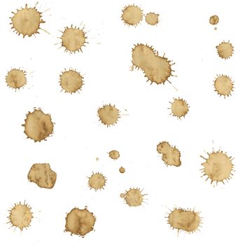 Stains Set, Isolated On White Background, Vector Illustration