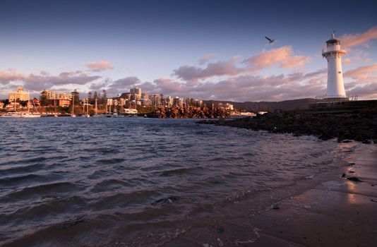 tranquil sunrise at the lighthouse wollongong nsw