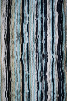 Blue, white, beige and black strips fabric can use as background