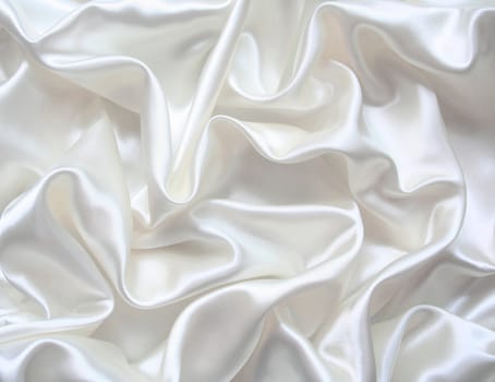 Smooth elegant white silk can use as wedding background