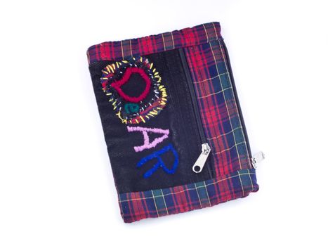 This is a mini bag scottish pattern handmade