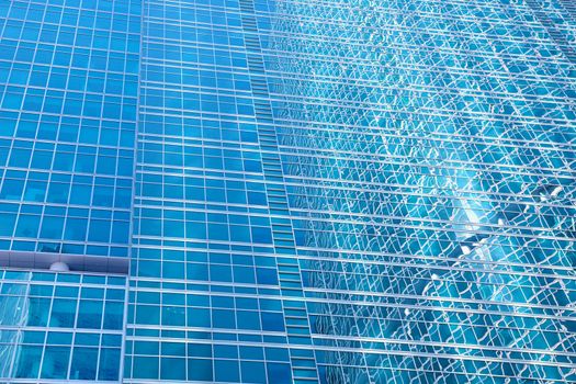 The walls and windows of a skyscraper - an abstract urban background