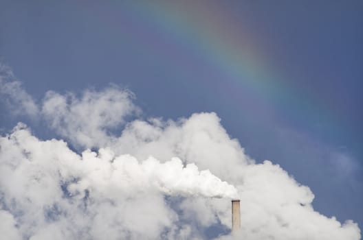 smoke and rainbow