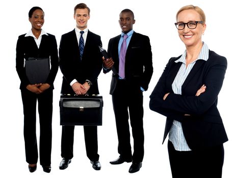 Group of business people. Business team isolated over white background