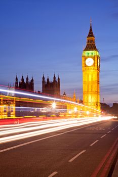 Landscape of Big Ben and Palace of Westminster London England UK