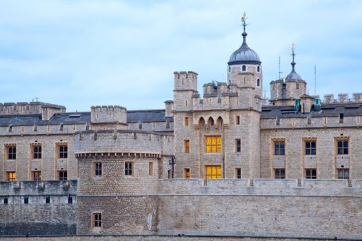 Tower of London at dusk, England United Kingdom