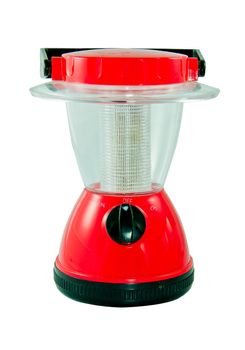 Red electric lantern isolate on white background