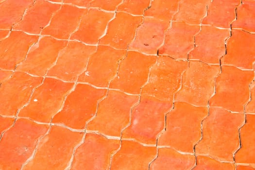 Brick worm  is installed on the walkway to use the background