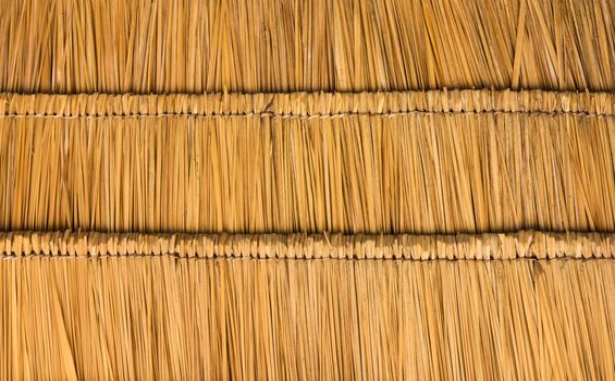 Thatched roof of the straw  show background