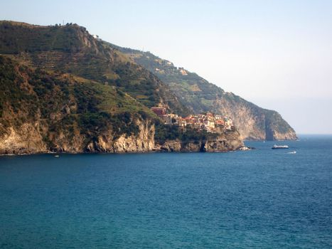 Village on Italian Coast in Liguria