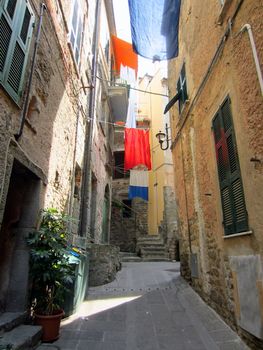 Village on Italian Coast in Liguria