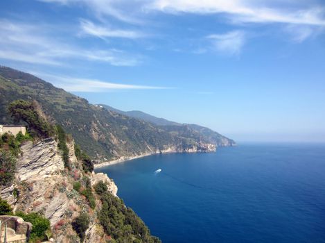 Village on Italian Coast in Liguria