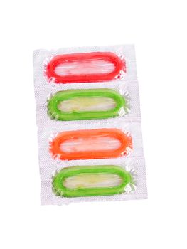 Colorful condoms