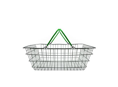 shopping basket on white background