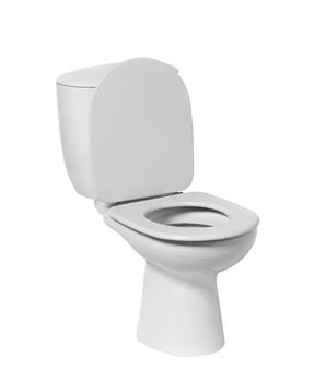 toilet bowl isolated on white