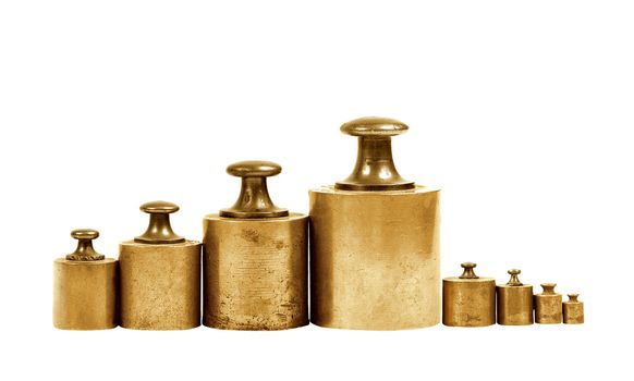 set of precision weights for a balance scale