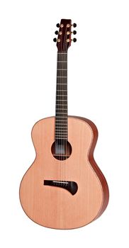 Classical acoustic guitar, isolated on white