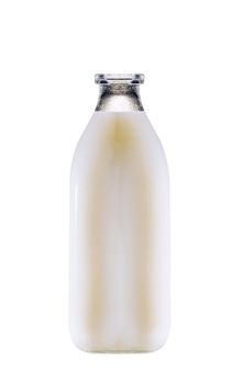 milk bottle isolated on white