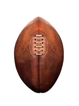 American football isolated over a white