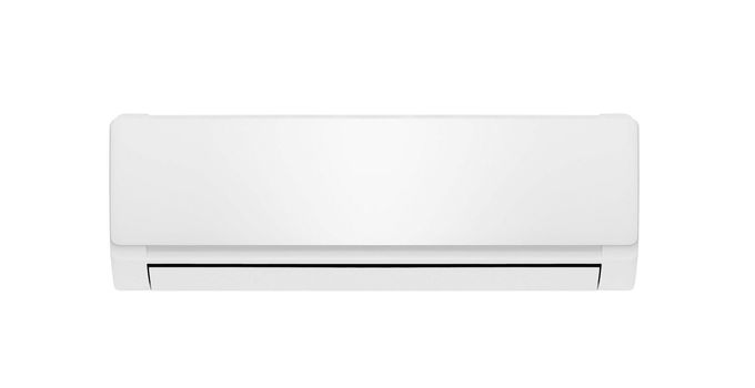 white air conditioner isolated on white background