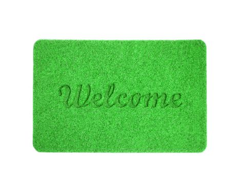 Welcome mat isolated over white