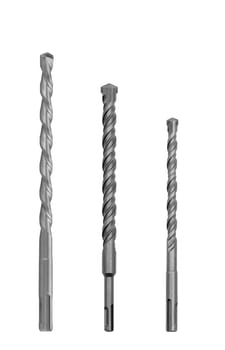 set of wood drill bits isolated